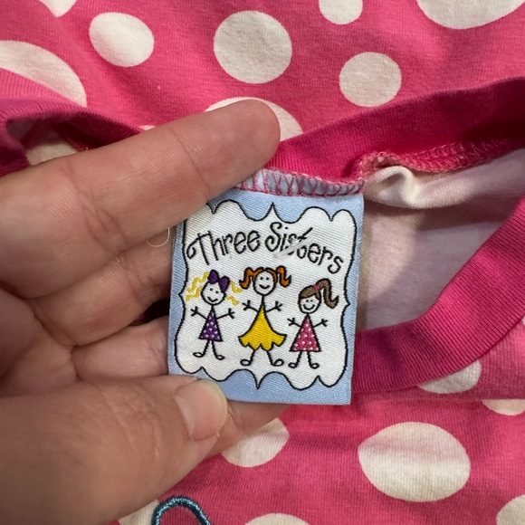 Three Sisters Pink Polka Dot Christmas Shirt - Picture 3 of 3